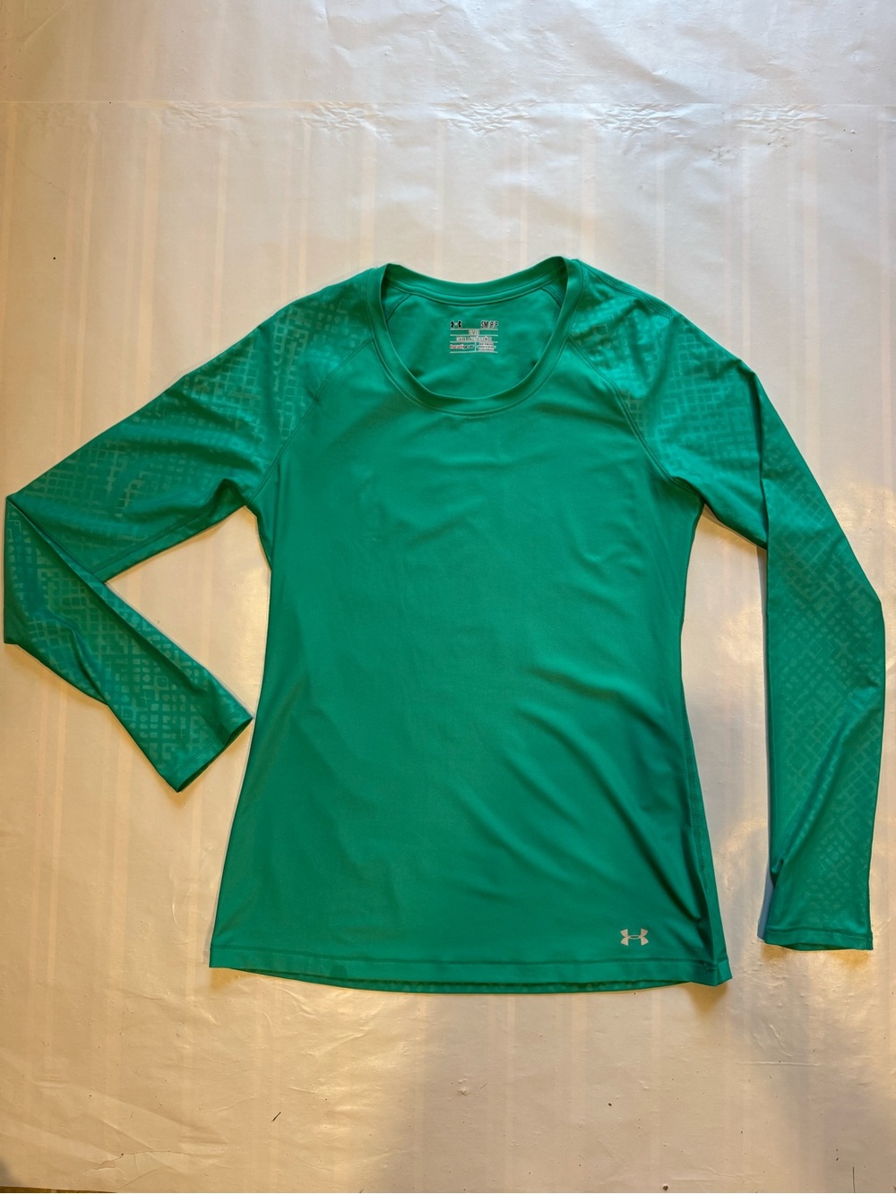 Women's Under Armour Fitted Longsleeve Athletic Top - Green - Small